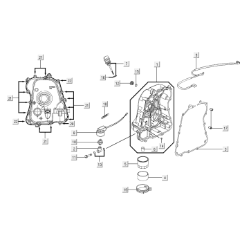 Ölwanne Rechts Kymco Xciting 500R EVO