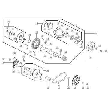 Variomatikkupplung Kymco Xciting 500R EVO