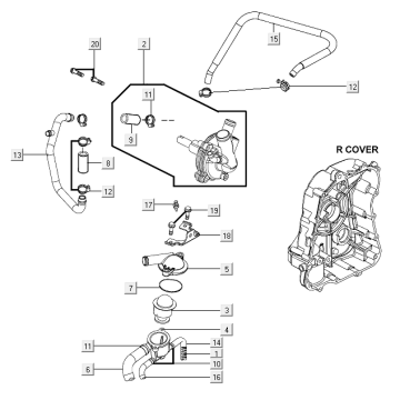 Wasserpumpe Kymco Xciting 500R EVO