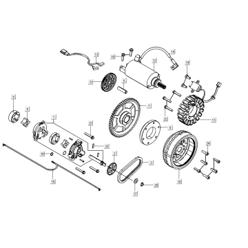 Anlasser Ölpumpe Stator Kymco AK550i