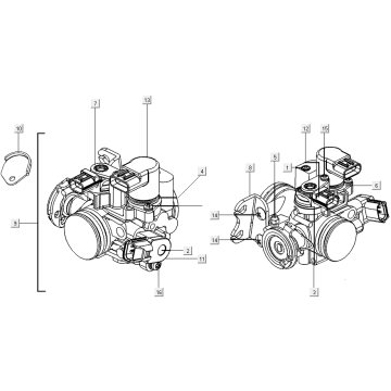 Drosselklappengehäuse Kymco Xciting 500R EVO