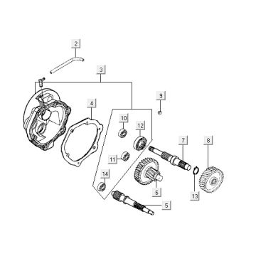 Endgetriebe Kurbelgehäuse Kymco Agility 12 4-Takt 125 blau