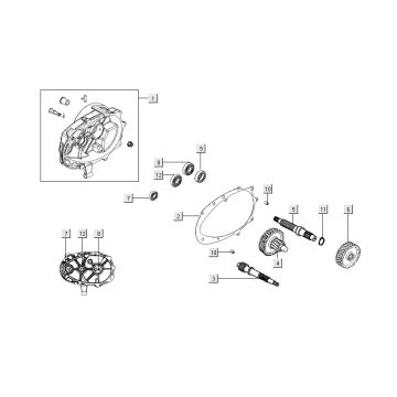 Endantrieb Kymco Super 8 Street 4-Takt blau