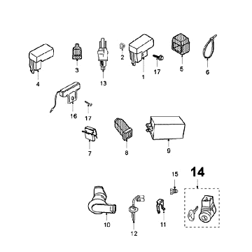Elektrischer Teil Peugeot Fox Lieferung Rot