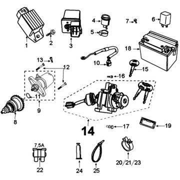 Elektrisches Teil Peugeot Kisbee euro4 ab 2018