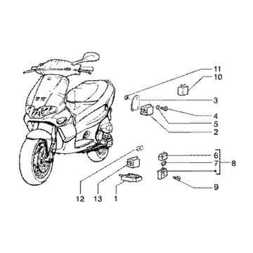 Elektrische Teile 2 Gilera Runner 180cc FXR 2 Takt