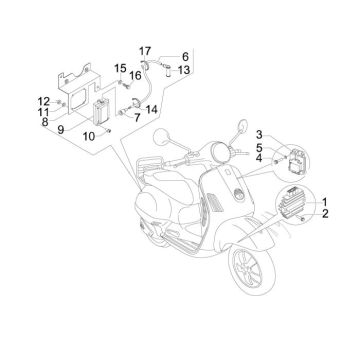 Elektrische Teile 2 Vespa Lx 45km 4-Takt-4-Ventil