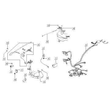 Elektrikteile Kymco Agility 12' 4-Takt schwarz