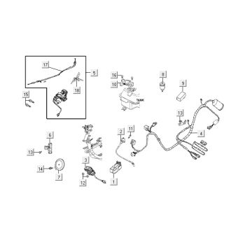 Elektrische Teile Kymco VP50 4t Wechselstrom Diamant weiß
