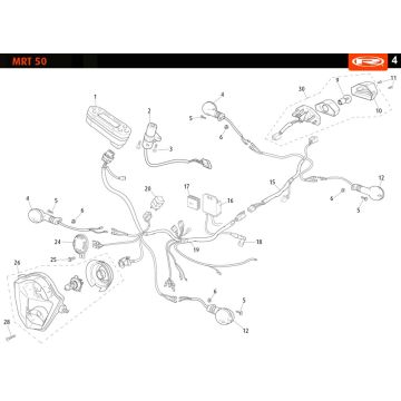 Elektroteile Rieju MRT pro Enduro grün 2010 2-Takt