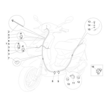 Kabelbaum Piaggio New Fly 50 4T 4V AC