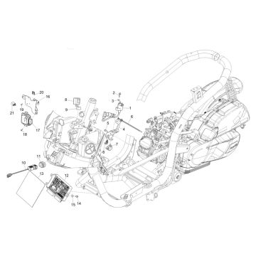 Piaggio Medley 125 ABS E5 2021-2022 (EMEA) Spannungsregler - Elektronische Steuerung - HS Power Spool