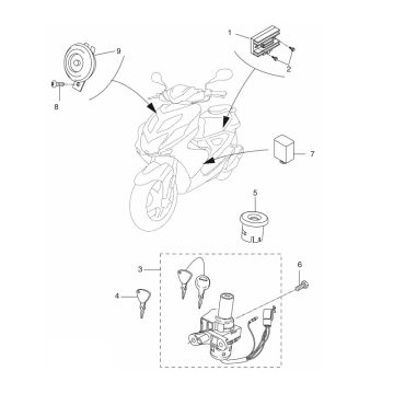 Elektrische Teile Yamaha Aerox 4-Takt 2014