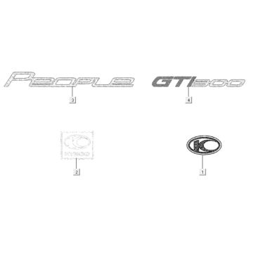 Embleme - Aufkleber Kymco Gti 300i