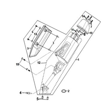 Exhaust muffler SYM ADX 125i ABS+TCS E5 2023