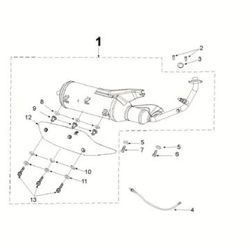 Exhaust system Peugeot Speedfight 4 50i E5