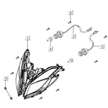 Scheinwerfer Kymco New Downtown 125I ABS