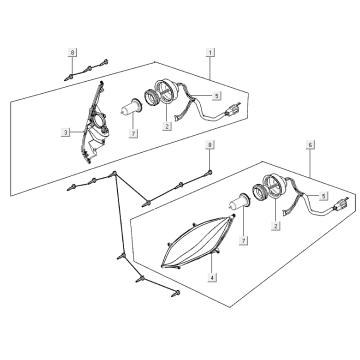 Scheinwerfer Kymco Xciting 500R EVO