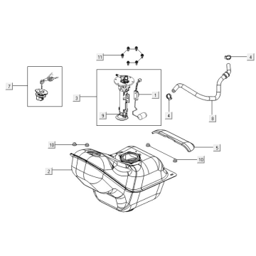 Kraftstofftank Kymco New Downtown 350I ABS
