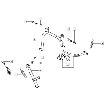 Midstand Seitenständer Kymco E-Vitality