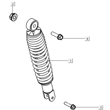 Stoßdämpfer hinten Kymco E-Vitality