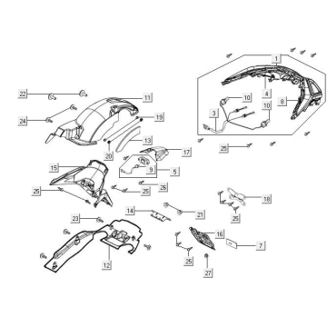 Rücklicht Kymco New Downtown 350I ABS