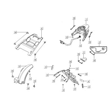 Rücklicht - Hinterradschutzblech Kymco People S 150i 4T AC Euro 4