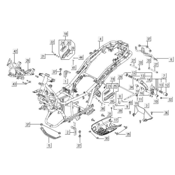 Ersatzteile Rahmen Kymco New Downtown 350I ABS