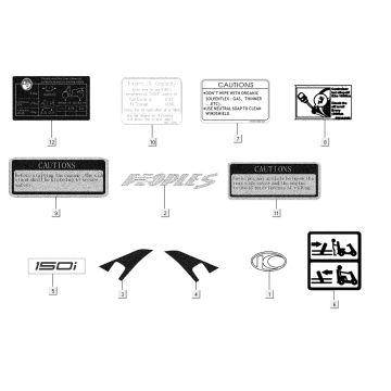 Embleme – Aufkleber – Logo  Kymco People S 150i 4T AC Euro 4