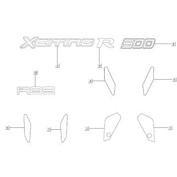 Embleme – Aufkleber – Logo Kymco Xciting 500R EVO 4T LC
