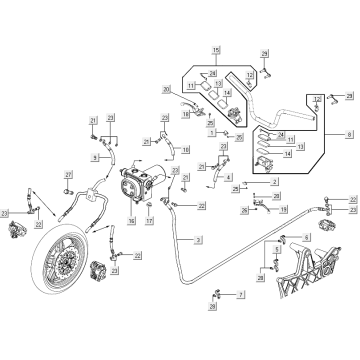 Bremssystem Kymco Xciting 500R EVO