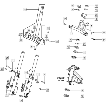 Vordergabel Kymco Xciting 500R EVO