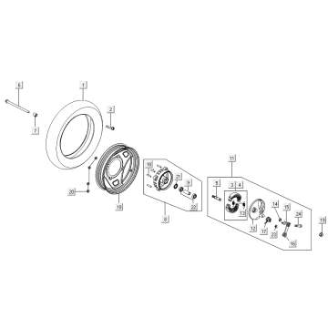 Vorderrad Kymco E-Vitality