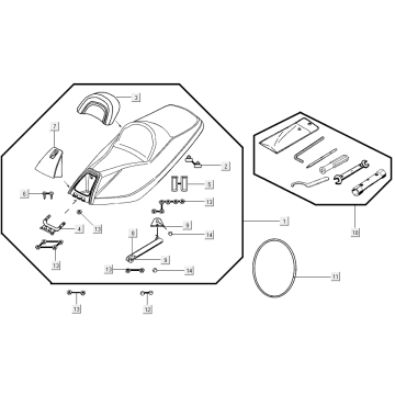 Zadel Kymco Xciting 500R EVO