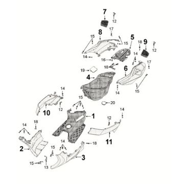 Fairing box Peugeot Speedfight 4 50i E5