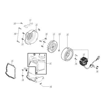 Zündung +haube Kymco Super8 Street 50i E4 Matt Schwarz