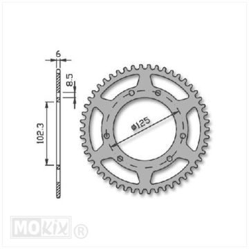 Kettenrad Derbi DRD racing R50 420 50t IGM