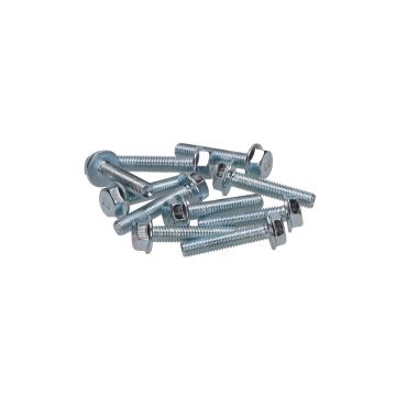 Flansch-Kurbelgehäuseschrauben-Set M6 x 30 mm Länge (SW10), blanko, 10 Stück
