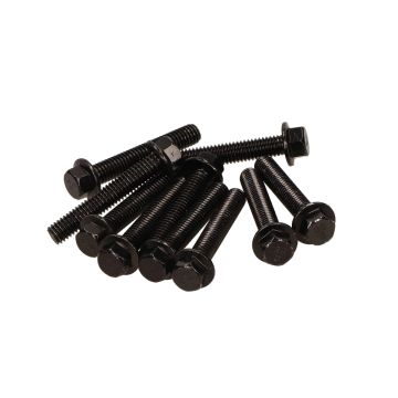 Flansch-Kurbelgehäuseschrauben-Set M6x35mm Länge (SW8) schwarz 10 Stück