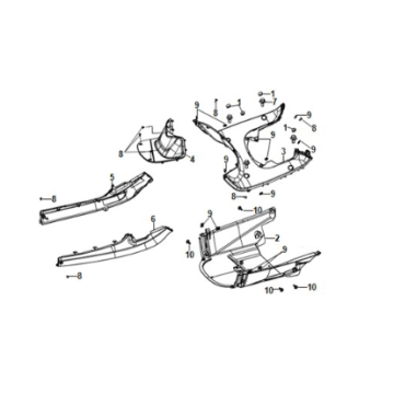 Grundplatte - Seitenabdeckung Sym E-Fiddle White + Red ST (WH-8028P/RED ST)