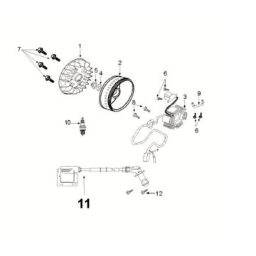 Flywheel magneto Peugeot Speedfight 4 50i E5