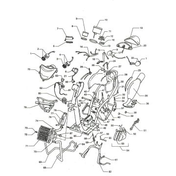 Rahmen - Elektra Beta Ycon LC schwarz 2001 2-Takt