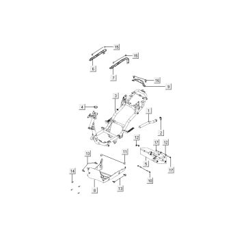Motorhalter-Motorrahmen-Haube Kymco Agility Fat 12' 4-Takt