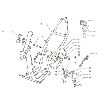 Rahmen Beta Ark-K AC gelb-blau 2-Takt