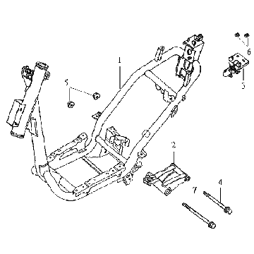 Rahmen Sym DD50 blue