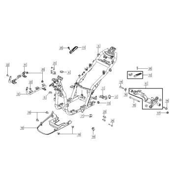 Rahmenteile AGILITY 16+ 4T 125 Matt Metallic Hellblau