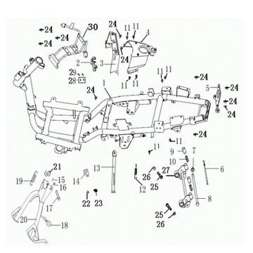 Rahmen Generic Roc silver 2010 2-Takt 25