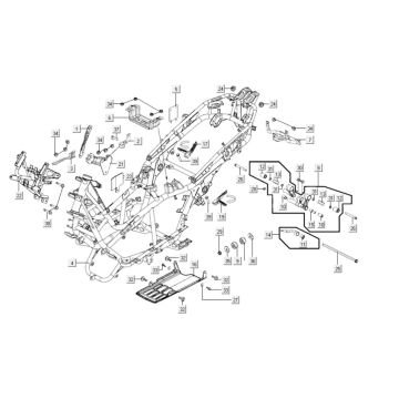 Rahmen Kymco Xciting 400i Matt Schwarz