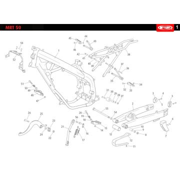 Rahmen Rieju MRT enduro schwarz 2010 2-Takt