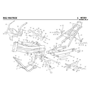Rahmen Rieju Rs2 blue 2005 2-Takt